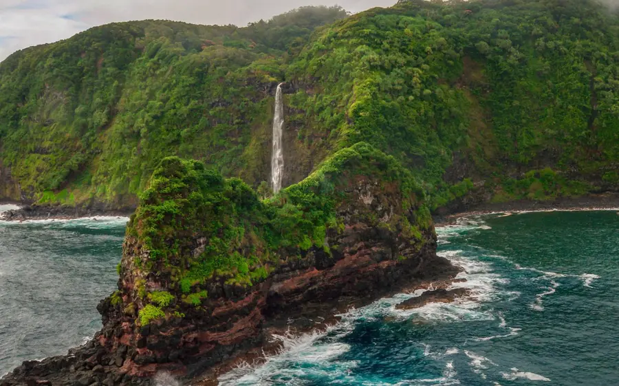 The Hana rainforest from a fifty-minute helicopter flight